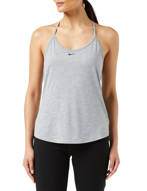 Nike Dri-FIT One Elastika Women's Standard Fit Tank (as1, Alpha, l, Regular, Regular, Heather Grey)