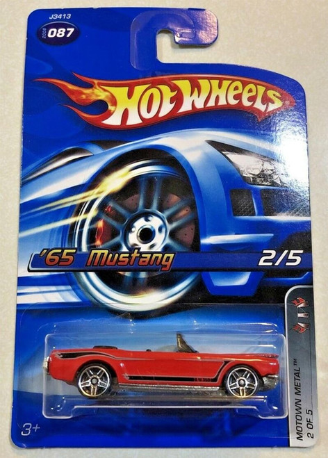 Hot Wheels MUSTANG CONVERTIBLE 2006 Motown Metal Series #2 Red '65 Mustang 1:64 Scale Collectible Die Cast Metal Toy Car Model #87
