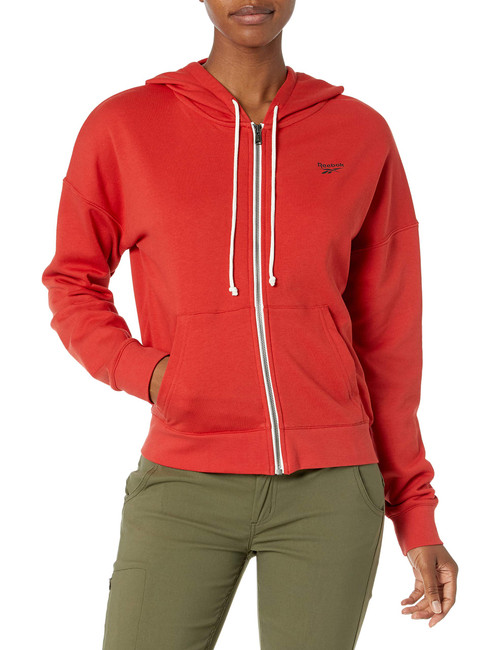 Reebok Training Essentials French Terry Full Zip, Legacy Red, 2XS