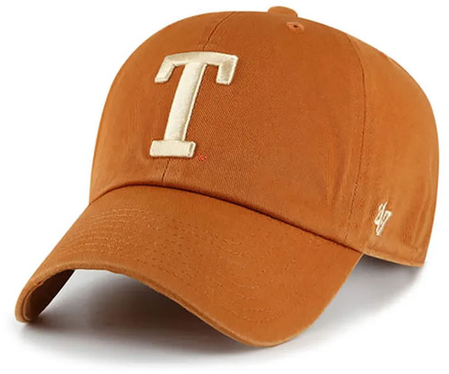 '47 Texas Longhorns Mens Womens Clean Up Adjustable Strapback Burnt Orange Team Color Logo Hat