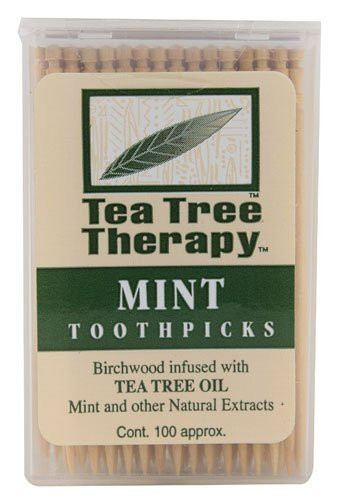 Tea Tree Therapy - Tea Tree & Menthol Toothpicks (100 count) (2-Pack)