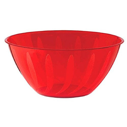 Apple Red Swirl Plastic Bowl | 5 Qt.