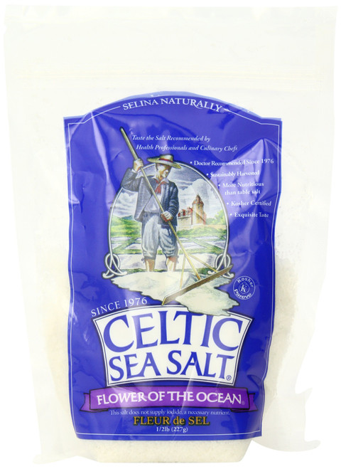 Celtic Sea Salt Bag, Flower of The Ocean, 8 Ounce Celtic Sea Salt Bag, Flower of The Ocean, 8 Ounce