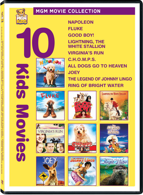 10 Kids Movies (Napoleon / Fluke / Good Boy / Lightning: The White Stallion / Virginia's Run / C.H.O.M.P.S. / All Dogs Go to Heaven / Joey / Legend of Johnny Lingo / Ring of Bright Water)