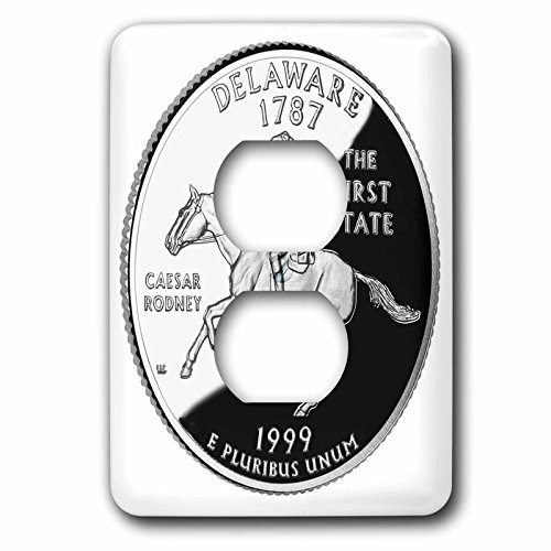 3dRose lsp_55400_6 State Quarter of Delaware (PD Outlet Cover 3dRose lsp_55400_6 State Quarter of Delaware (PD Outlet Cover