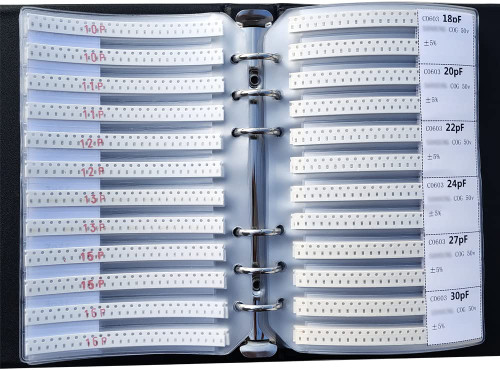 Yobett 0603 0.2pF-4.7uF 92 Values(50pcs/Value) 4600pcs Capacitor Kit All Series SMD Combo Sample Book SMT Pack Box Book RoHS