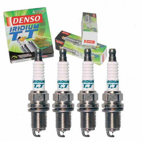 4 pc DENSO Iridium TT Spark Plugs compatible with Toyota Prius C 1.5L L4 2012-2016