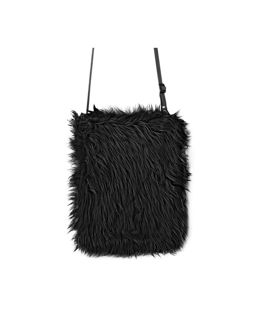 Widmann 09821 Women's Plush Handbag, Black, One Size