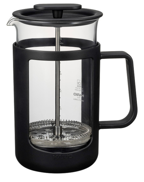 HARIO CPU-4-B CafePress U Press Coffee Heat Resistant Glass, Practical Capacity, 20.3 fl oz (600 ml), Black