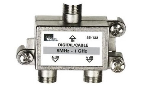 Ideal 85-132 2-Way Digital Cable Splitter, 1 GHz Ideal 85-132 2-Way Digital Cable Splitter, 1 GHz