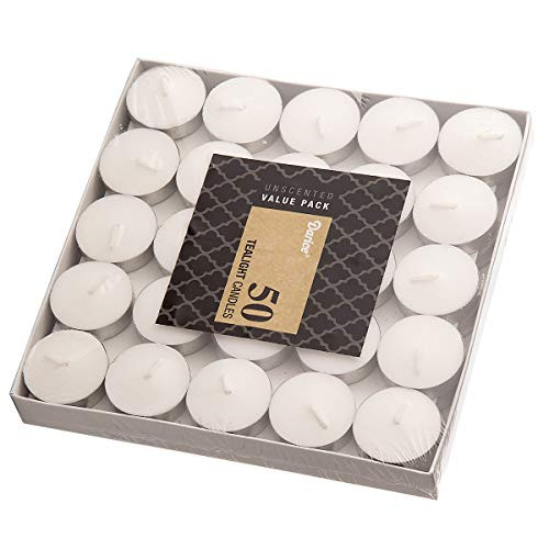 Darice Unscented Tea Lights 50/Pkg-White