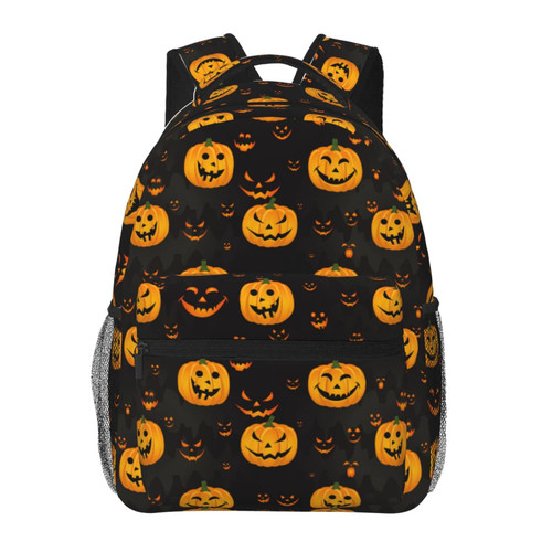 BoeHiop Halloween Scary Pumpkin Face Lightweight Laptop Backpack for Women Men College Bookbag Casual Daypack Travel Bag BoeHiop Halloween Scary Pumpkin Face Lightweight Laptop Backpack for Women Men College Bookbag Casual Daypack Travel Bag