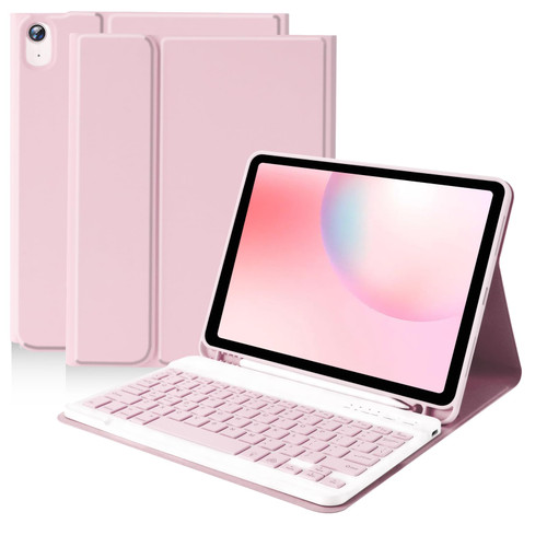 iPad Air 5th Generation 10.9 Keyboard Case,Case with Keyboard for iPad Air 4 10.9",Detachable Wireless Keyboard-Built-in Pencil Holder for iPad Pro 11 1st Gen/iPad Air 4 /5th 10.9" 2020/2022,Pink