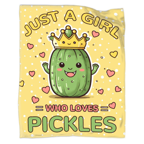 Pickles Blanket Gifts 60 x 50 Inch for Teen,Just a Girl Who Loves Pickles Fannel Fleece Super Soft Throw Blanket Travel Throw Blanket for Bed Couch Sofa Pickles Blanket Gifts 60 x 50 Inch for Teen,Just a Girl Who Loves Pickles Fannel Fleece Super Soft Throw Blanket Travel Throw Blanket for Bed Couch Sofa