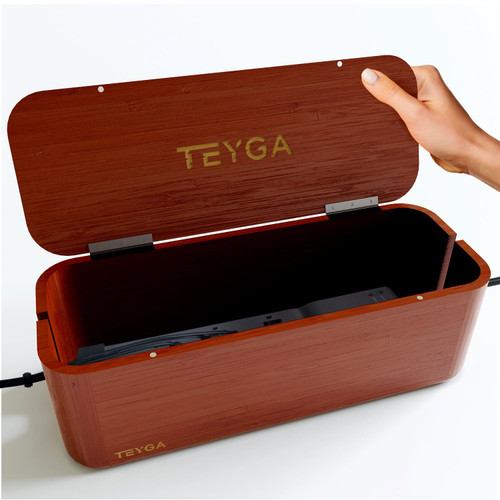 BamBox Premium by TEYGA - Indestructible Bamboo Cable Management Box - Stylish Cord Organizer Box and Cable Organizer Box, Wire Box That Hides Power Strip - Cord Box Hider and Surge Protector Cover BamBox Premium by TEYGA - Indestructible Bamboo Cable Management Box - Stylish Cord Organizer Box and Cable Organizer Box, Wire Box That Hides Power Strip - Cord Box Hider and Surge Protector Cover