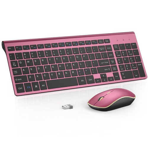Wireless Keyboard Mouse Combo,J JOYACCESS 2.4G Compact and Ultra Slim Wireless Keyboard and Mouse for Windows, Computer, Desktop, PC, MacBook Air, Laptop