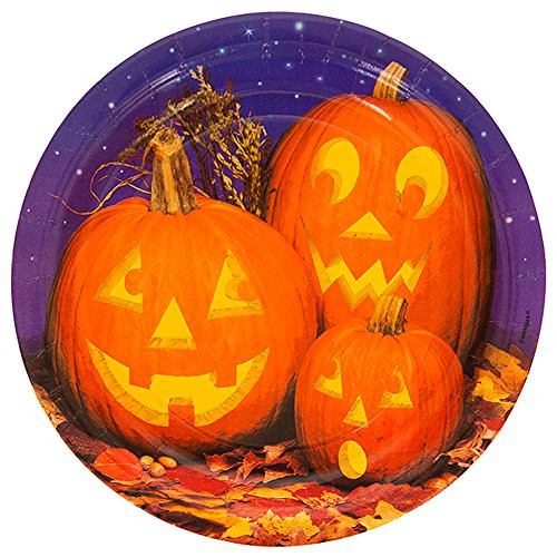 Real Pumpkins Halloween Dessert Plates, 8ct