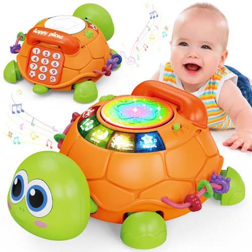 Baby Toys 6 to 12 Months, Musical Turtle Crawling Baby Toys for 12-18 Month, Early Learning Educational Toy with Light & Sound, Birthday Toy for Infant Toddler Boy Girl 7 8 9 10 11 month 1-2 Year Old Baby Toys 6 to 12 Months, Musical Turtle Crawling Baby Toys for 12-18 Month, Early Learning Educational Toy with Light & Sound, Birthday Toy for Infant Toddler Boy Girl 7 8 9 10 11 month 1-2 Year Old