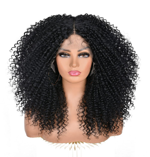 ANNISOUL Black Curly Lace front Wigs for Black Women,Lace front Wig Synthetic Hair Pre Plucked Deep Curly Wave 13x4x1 HD Short Glueless Curly Afro Wig 17Inch ANNISOUL Black Curly Lace front Wigs for Black Women,Lace front Wig Synthetic Hair Pre Plucked Deep Curly Wave 13x4x1 HD Short Glueless Curly Afro Wig 17Inch