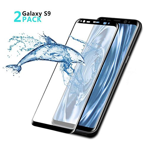 Galaxy S9 Screen Protector, Dopoo S9 Tempered Glass Screen Saver 3D Curved Full Coverage HD Clear 9H Hardness Screen Guard Film[ Anti-Bubble?Anti-Scratch]-2 Pack