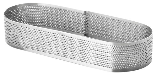 LACOR 68587 Perforated Oval Cake Mould, 8 x 28 x 3.5 cm, Silver