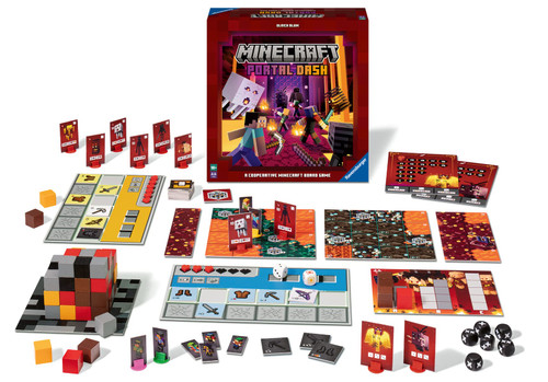 Ravensburger Minecraft: Portal Dash Family Board Games for Kids and Adults Age 10 Years Up