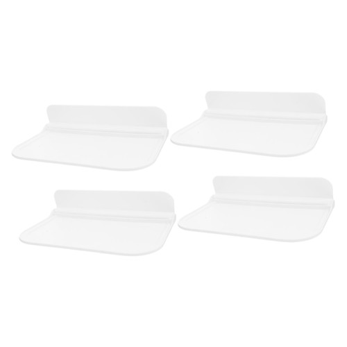 Cabilock 4 pcs towel rack storage bathroom towel rack over toilet storage cabinet bathroom rack bathroom wall shelf wall floating shelf locker shelves Shower shelf pp hanging spices