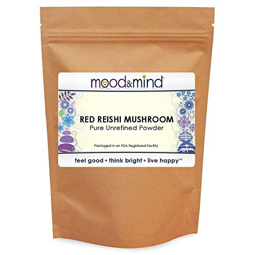 Mood & Mind Red Reishi Mushroom Powder 1 lb./16 oz. (448g.) Pesticide Free