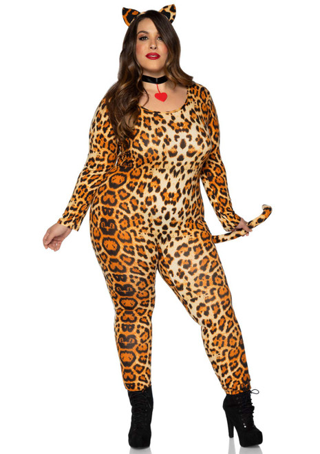 Leg Avenue womens Wild Sexy Cougar Halloween Adult Sized Costumes, Leopard, 3X 4X US