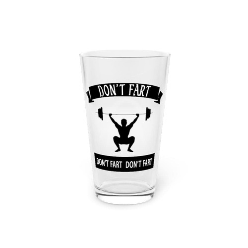 Beer Glass Pint 16oz Funny Weightlifting Fitness Training Gift 16oz