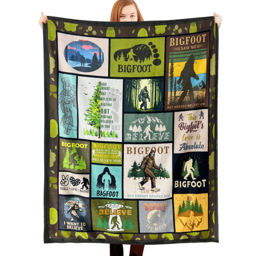 Vinpress Bigfoot Blanket Gifts for Men Women, Camper Gifts for Sasquatch Lovers, Funny Idea for Bigfoot Lover, Outdoor Camper Gifts Throw 60x80 Inch Vinpress Bigfoot Blanket Gifts for Men Women, Camper Gifts for Sasquatch Lovers, Funny Idea for Bigfoot Lover, Outdoor Camper Gifts Throw 60x80 Inch
