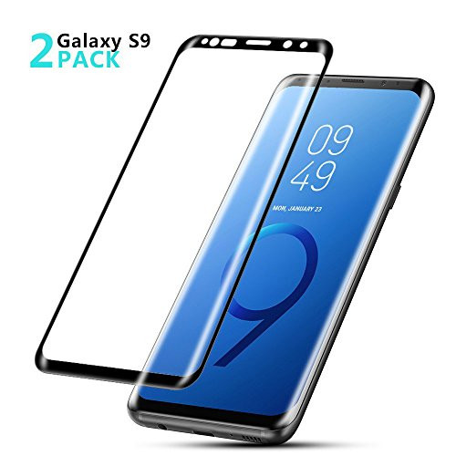 Galaxy S9 Screen Protector Tempered Glass[2 Pack], Dopoo Full Screen S9 Screen Cover Saver 3D Curved HD Clear Screen Film[9H Hardness, Anti-Scratch, Anti-Bubble] (NOT for S9 Plus)