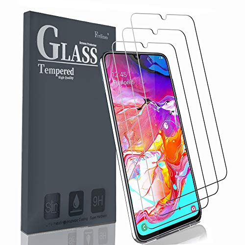 Ferilinso Screen Protector for Samsung Galaxy A70,[3 Pack] Tempered Glass Screen Protector with Lifetime Replacement Warranty