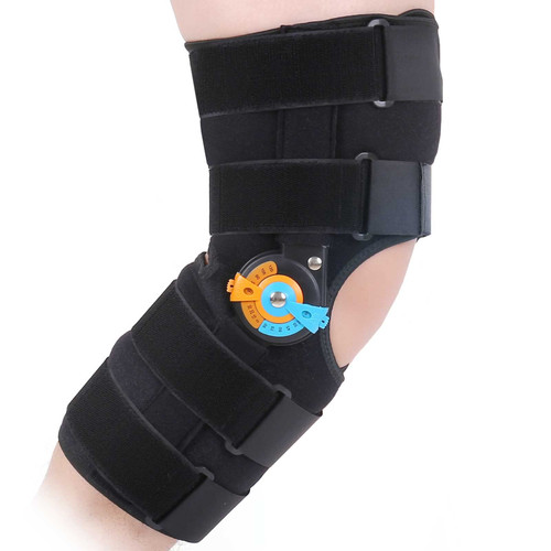 Tairibousy Hinged Knee Brace with Side Stabilizers ROM Knee Support Adjustable Knee Immobilizer for Knee Pain ACL MCL PCL Arthritis Meniscus Tear Post OP Recovery for Men and Women (M) Tairibousy Hinged Knee Brace with Side Stabilizers ROM Knee Support Adjustable Knee Immobilizer for Knee Pain ACL MCL PCL Arthritis Meniscus Tear Post OP Recovery for Men and Women (M)