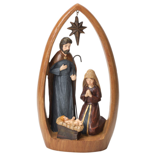 Midwest-CBK Holy Family Natural Brown 9 x 5 Resin Stone Christmas Holiday Figurine Midwest-CBK Holy Family Natural Brown 9 x 5 Resin Stone Christmas Holiday Figurine
