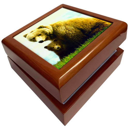 3dRose Brown Bear, Jewelry Box jb-510-1
