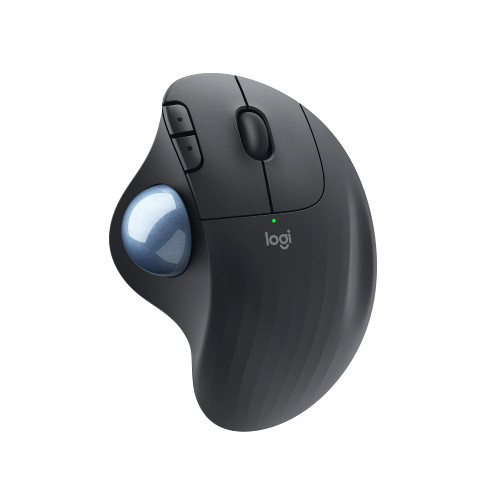 Logitech Ergo M575 Wireless Trackball Mouse, Easy Thumb Control, Precision and Smooth Tracking, Ergonomic Comfort Design, Windows/Mac, Bluetooth, USB - Graphite (Renewed)