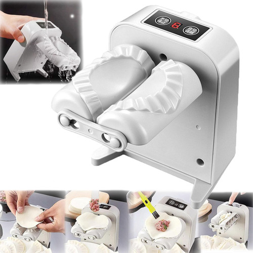 2023 New Automatic Easy Dumpling Maker Machine, Electric Dumpling Maker Machine, Dumpling Maker Machine Automatic Press Dumplings, Electric Dumpling Wrapper Maker Machine (Grey)