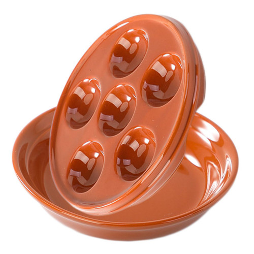 Yardwe 1 Set Snail Dish Escargot Baking Holder Appetizer Plates Escargot Pan Escargot Baking Dish Escargot Dish French Escargot Plate Oyster Plate Ceramics Steamed Egg Multifunction
