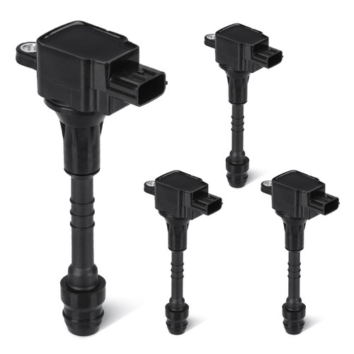 Set of 4 Ignition Coil Pack Compatible with 2002 2003 2004 2005 2006 Sentra 1.8L, 2001 2002 2003 2004 2005 Almera 1.8L Replace UF351 5C1394 22448-6N015
