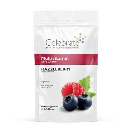 Celebrate Vitamins Bariatric Multivitamin Soft Chews, Razzleberry, Multivitamin Chewable for Post Bariatric Patients Including Sleeve Gastrectomy and Gastric Bypass Surgery, 60 Count