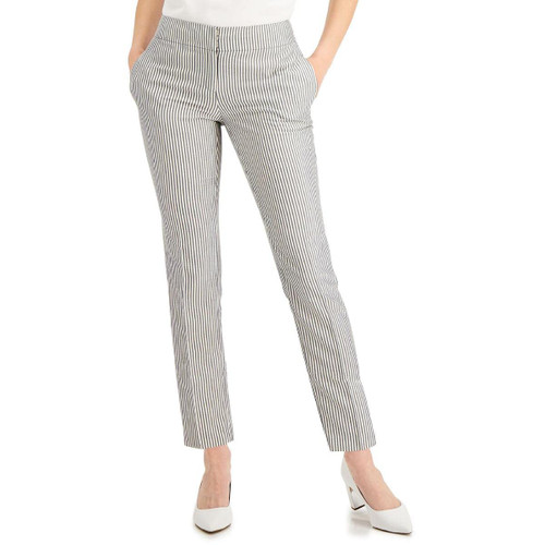 Kasper womens Slim Dress Pants, Grey/White, 14 Petite US