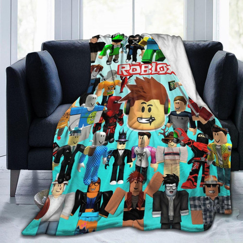 Game Blanket Ultra-Soft Cartoon Throw Blanket Air Conditioning Blanket for Couch Bed Living Room Bedroom 60"X50"