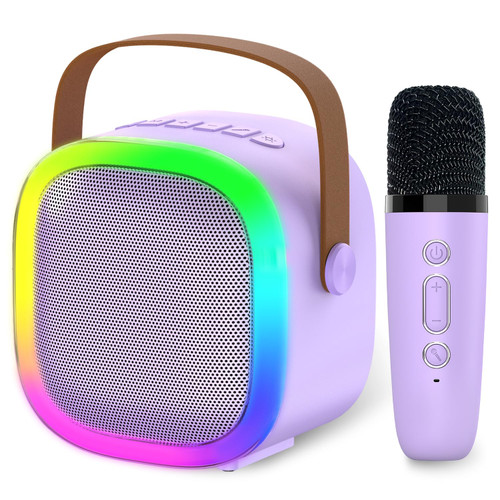 OUTUVAS Kids Karaoke Microphone Machine Toy, 4-12 Years Old Girls Christmas Birthday Gift for Girls, Karaoke Toys Gifts for Girls Ages 4, 5, 6, 7, 8, 9, 10, 12 +Year Old Birthday Party. (Purple-02)