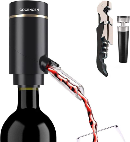 Wine Aerator Gifts,Electric Wine Decanter and Dispenser with Aerator,Wine Aerator Pourer Spout and Red White Wine Accessories,Wine Filter and Christmas Gifts for Women and Wine Lovers-Wine Gift Set