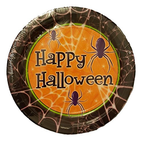 Party Impressions Happy Halloween Spider Web Plates - 8 Count