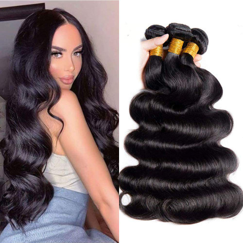 Body Wave Bundles Brazilian Virgin Hair Human Hair Bundles 3 Bundles Brazilian Body Wave Unprocessed Brazilian Human Hair Body Wave Bundles 100 Gram 1 Bundles(Natural Color (Natural Color 10 10 10)