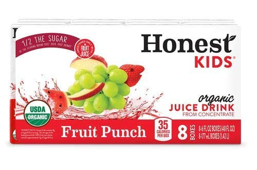 Honest Kids Organic Fruit Punch Juice Drink - 8pk/6 Fl Oz Boxes (Pack of 4)4
