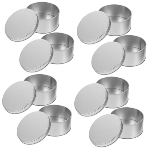 Didiseaon 8 Pcs Tinplate Box Cookie Tin Metal Biscuit Container Cookies Bulk Tea Container Biscuit Case Food Storage Tins Holiday Tins for Cookies Empty Tins for Cookies Round Candy Box Gift