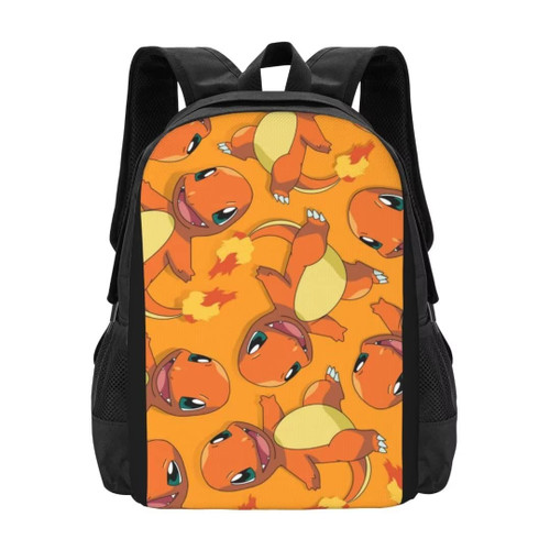 Deica Cute Charm-ander Backpack Cartoon Backpack Casual Travel Backpack Lightweight Durable Laptop Backpack Travel Bag Unisex